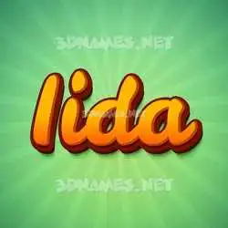 iida in Green Rays style - 3D name wallpaper