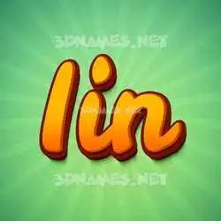 iin in Green Rays style - 3D name wallpaper