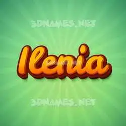 ilenia in Green Rays style - 3D name wallpaper