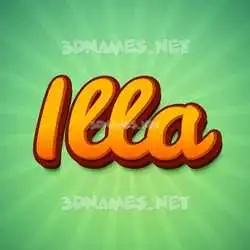 illa in Green Rays style - 3D name wallpaper