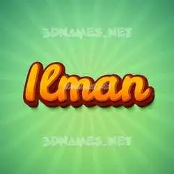 ilman in Green Rays style - 3D name wallpaper