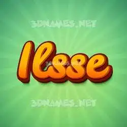 ilsse in Green Rays style - 3D name wallpaper