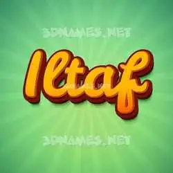 iltaf in Green Rays style - 3D name wallpaper
