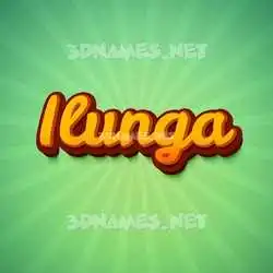 ilunga in Green Rays style - 3D name wallpaper