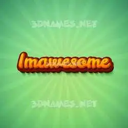 imawesome in Green Rays style - 3D name wallpaper