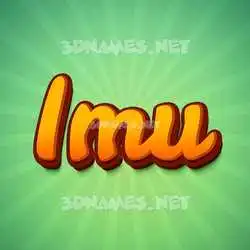 imu in Green Rays style - 3D name wallpaper