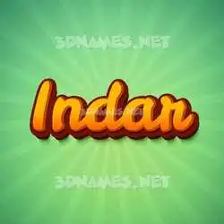 indar in Green Rays style - 3D name wallpaper