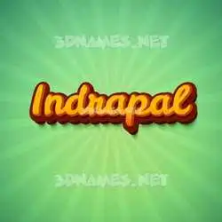 indrapal in Green Rays style - 3D name wallpaper