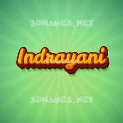 indrayani in Green Rays style - 3D name wallpaper