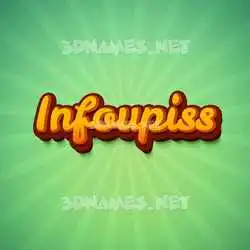 infoupiss in Green Rays style - 3D name wallpaper