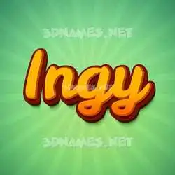 ingy in Green Rays style - 3D name wallpaper