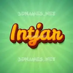 intjar in Green Rays style - 3D name wallpaper