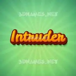 intruder in Green Rays style - 3D name wallpaper