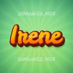 irene in Green Rays style - 3D name wallpaper