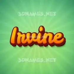 irvine in Green Rays style - 3D name wallpaper