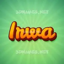 irwa in Green Rays style - 3D name wallpaper