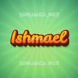 ishmael in Green Rays style - 3D name wallpaper
