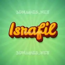 israfil in Green Rays style - 3D name wallpaper