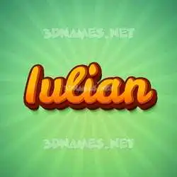 iulian in Green Rays style - 3D name wallpaper