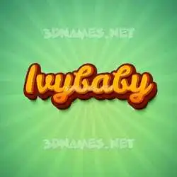ivybaby in Green Rays style - 3D name wallpaper
