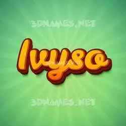 ivyso in Green Rays style - 3D name wallpaper