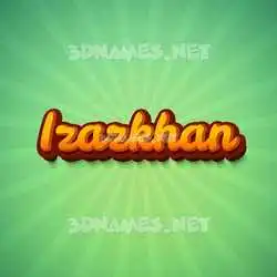 izazkhan in Green Rays style - 3D name wallpaper