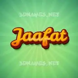 jaafat in Green Rays style - 3D name wallpaper