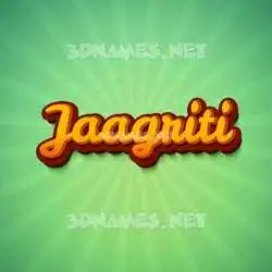 jaagriti in Green Rays style - 3D name wallpaper