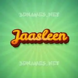 jaasleen in Green Rays style - 3D name wallpaper
