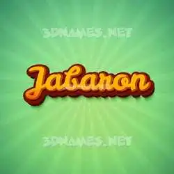jabaron in Green Rays style - 3D name wallpaper