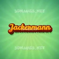 jackermann in Green Rays style - 3D name wallpaper