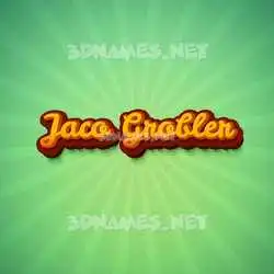jaco grobler in Green Rays style - 3D name wallpaper
