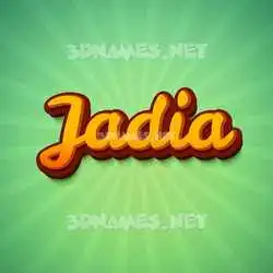 jadia in Green Rays style - 3D name wallpaper