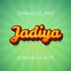 jadiya in Green Rays style - 3D name wallpaper