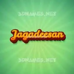 jagadeesan in Green Rays style - 3D name wallpaper