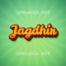 jagdhir in Green Rays style - 3D name wallpaper