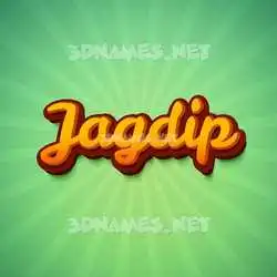 jagdip in Green Rays style - 3D name wallpaper