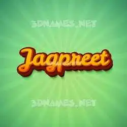 jagpreet in Green Rays style - 3D name wallpaper