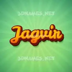 jagvir in Green Rays style - 3D name wallpaper