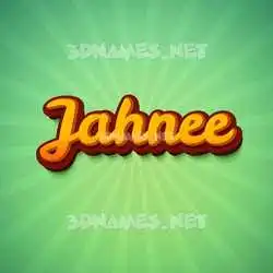 jahnee in Green Rays style - 3D name wallpaper