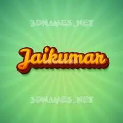 jaikumar in Green Rays style - 3D name wallpaper