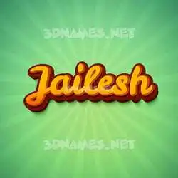 jailesh in Green Rays style - 3D name wallpaper