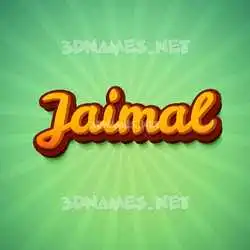 jaimal in Green Rays style - 3D name wallpaper