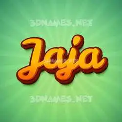 jaja in Green Rays style - 3D name wallpaper