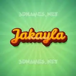 jakayla in Green Rays style - 3D name wallpaper