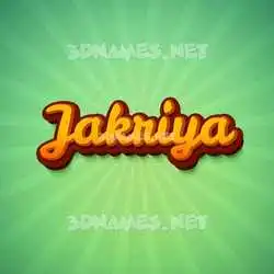 jakriya in Green Rays style - 3D name wallpaper
