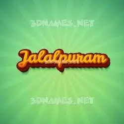 jalalpuram in Green Rays style - 3D name wallpaper