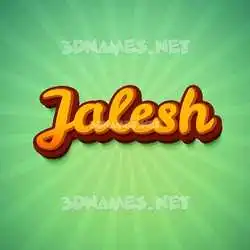 jalesh in Green Rays style - 3D name wallpaper