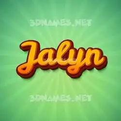 jalyn in Green Rays style - 3D name wallpaper