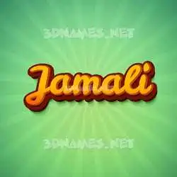 jamali in Green Rays style - 3D name wallpaper